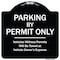 Signmission Designer Series-Parking By Permit Vehicles Without Permits Towed Vehic, 18" x 18", BW-1818-9803 A-DES-BW-1818-9803 - alternate 1